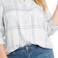 Camisa utilitária xadrez plus size feminina Style &amp; Co, verde claro/azul, tamanho 2X