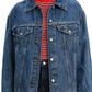 Jaqueta jeans feminina Levi's Baggy Trucker com detalhes em algodão, azul, tamanho pequeno