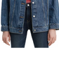 Jaqueta jeans feminina Levi's Baggy Trucker com detalhes em algodão, azul, tamanho pequeno