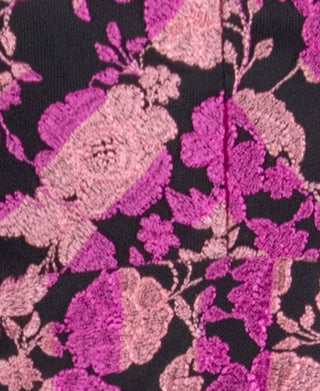 Vestido floral bordado feminino Christian Siriano, preto, tamanho 2