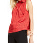 Blusa feminina com estampa de coração e laço INC International Concepts, vermelha, tamanho pequeno