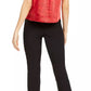 Blusa feminina com estampa de coração e laço INC International Concepts, vermelha, tamanho pequeno