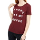 Camiseta estampada Love Tribe Junior Strong Like My Coffee, cor vinho, tamanho extrapequeno