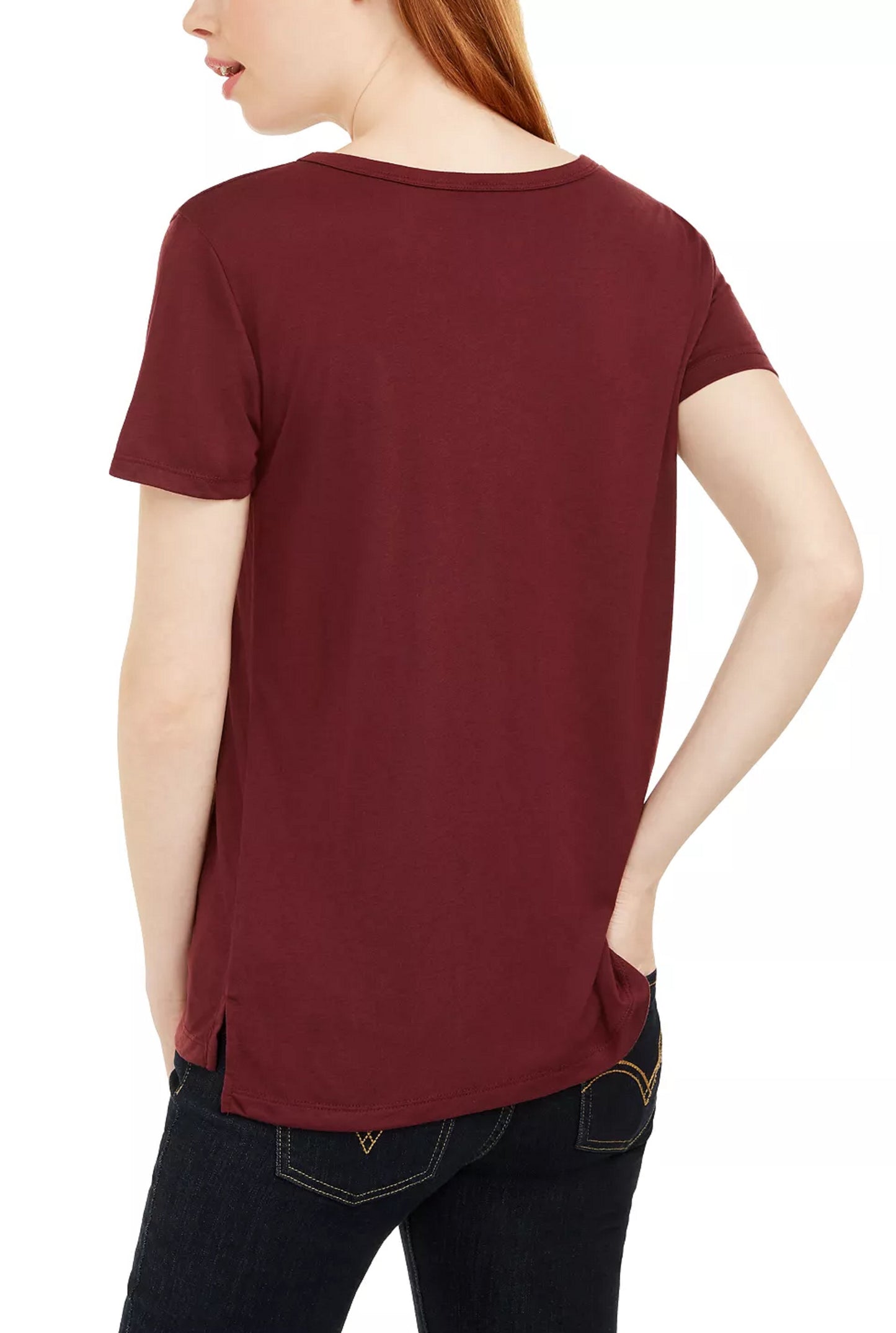 Camiseta estampada Love Tribe Junior Strong Like My Coffee, cor vinho, tamanho extrapequeno