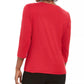 Karen Scott Chinelos Femininos de Inverno Algodão Top Vermelho Tamanho PL