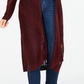 Cardigan Pointelle Duster com frente aberta, tamanho pequeno, vermelho, do IOT Juniors