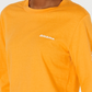Camiseta Dickies Feminina Manga Longa Algodão com Detalhe de Logotipo Amarelo Tamanho Médio