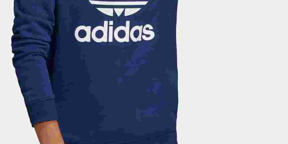 Moletom Adidas Originals Adicolor Cotton Trefoil Feminino Azul Tamanho Médio