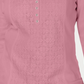 Karen Scott Blusa Túnica Feminina Rosa Renda Sólida Manga 3/4 Com Botões Rosa Tamanho Pequeno P