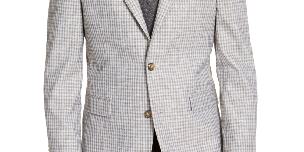 Tommy Hilfiger Jaqueta Esportiva Masculina Modern-Fit Thflex Stretch Cinza Tamanho 36