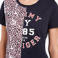 Camiseta Tommy Hilfiger Feminina Algodão Estampada Azul Tamanho Grande