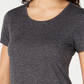 Camiseta feminina Ideology com costas em malha, cinza, tamanho pequeno