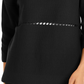 Poncho feminino Alfani de algodão Pointelle, preto, tamanho pequeno