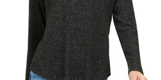 Quase Famosos Junior's Crave Fame Cozy Twist Back Ribbed Top Preto Tamanho X-S