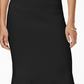 Saia midi jacquard feminina Rachel Roy, preta, tamanho grande
