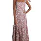 Vestido longo sem mangas com estampa floral In The Fields da Free People para mulheres, rosa, tamanho médio