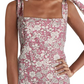 Vestido longo sem mangas com estampa floral In The Fields da Free People para mulheres, rosa, tamanho médio