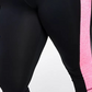Leggings cropped femininas Ideology Colorblocked, pretas, tamanho médio