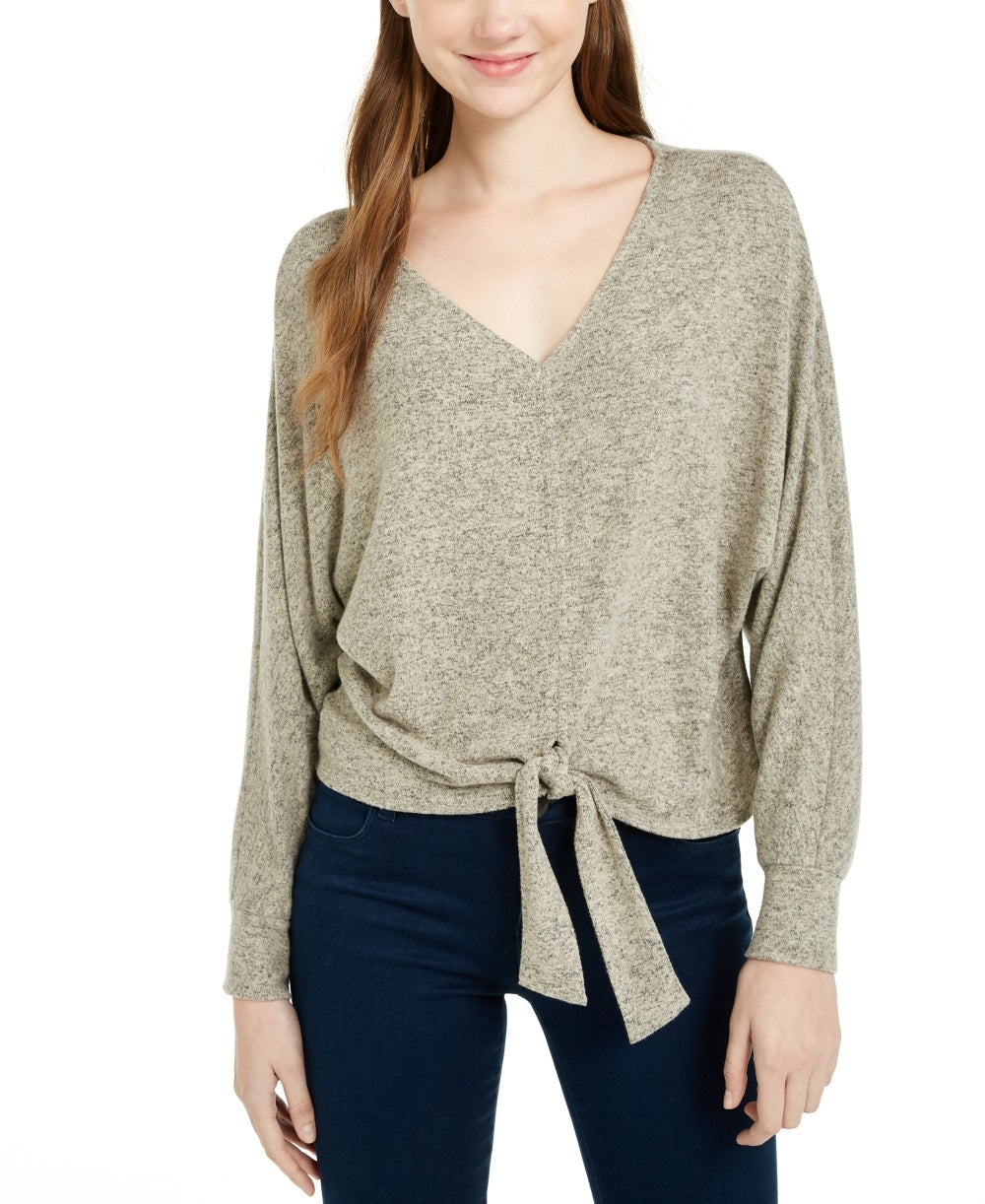 Suéter texturizado com amarração frontal BCX Juniors, tamanho X P, branco