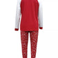 Pijama Família Feminino Estampa Enfeite Conjunto de Pijama Família Vermelho Tamanho Médio