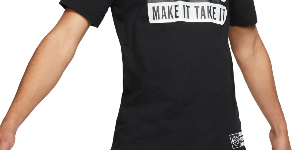Camiseta de basquete masculina Nike Graphic, cor carvão, tamanho pequeno