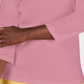 Karen Scott Blusa Feminina de Algodão com Ilhós e Gola V Rosa Tamanho Pequeno Médio