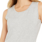 Suéter feminino sem mangas com gola redonda Charter Club, cinza, tamanho XX-G