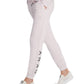 Calça de moletom feminina DKNY Sport Sparkle-Logo rosa tamanho GG