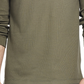 Camiseta masculina vintage de manga comprida em malha waffle, à prova de intempéries, verde, tamanho XX-G