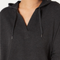 Blusa com capuz feminina Style &amp; Co, manga 3/4, preta, tamanho XX-G