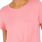 Top feminino com frente torcida estilo &amp; co, rosa, tamanho extrapequeno