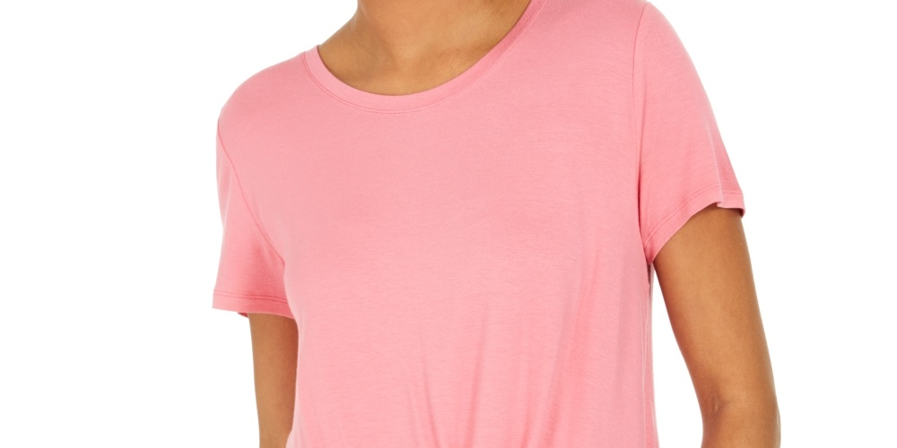 Top feminino com frente torcida estilo &amp; co, rosa, tamanho extrapequeno
