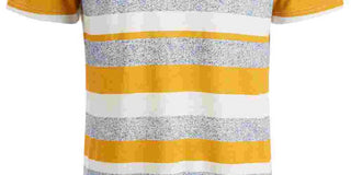 Camiseta listrada masculina American Rag com decote em V, amarela, tamanho XX-G