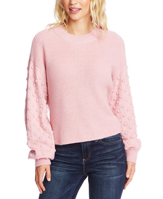 CeCe Women's Bobble-Sleeve Sweater Pink Size Small