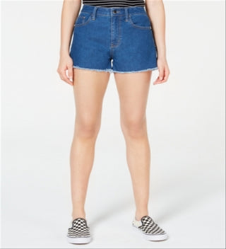 Tinseltown Women's High Rise High Waist Denim Shorts Blue Size 13