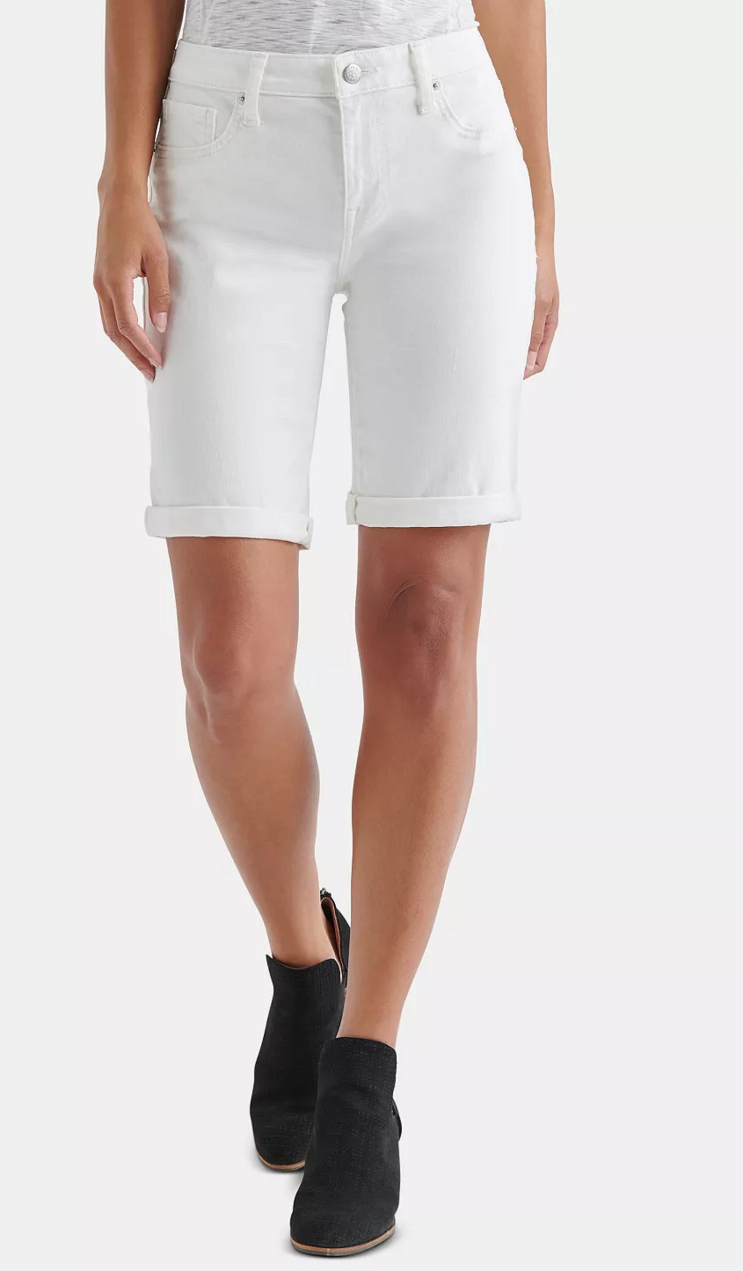 Bermuda Jeans Feminina Lucky Brand Branca Tamanho 30
