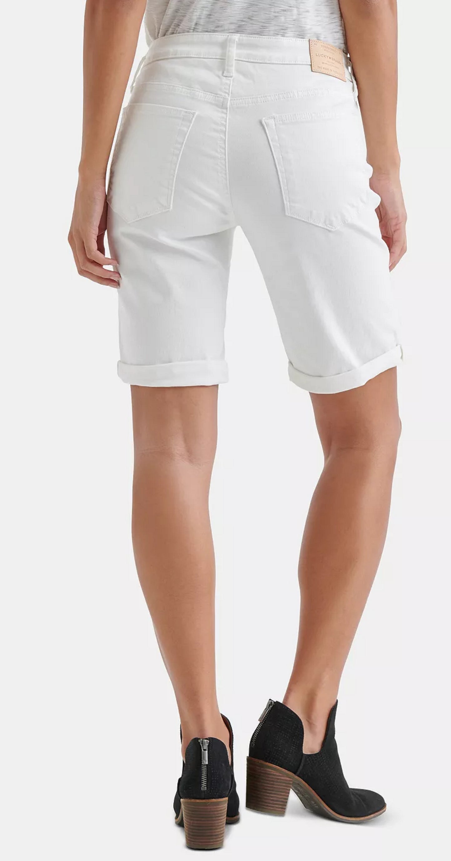 Bermuda Jeans Feminina Lucky Brand Branca Tamanho 30