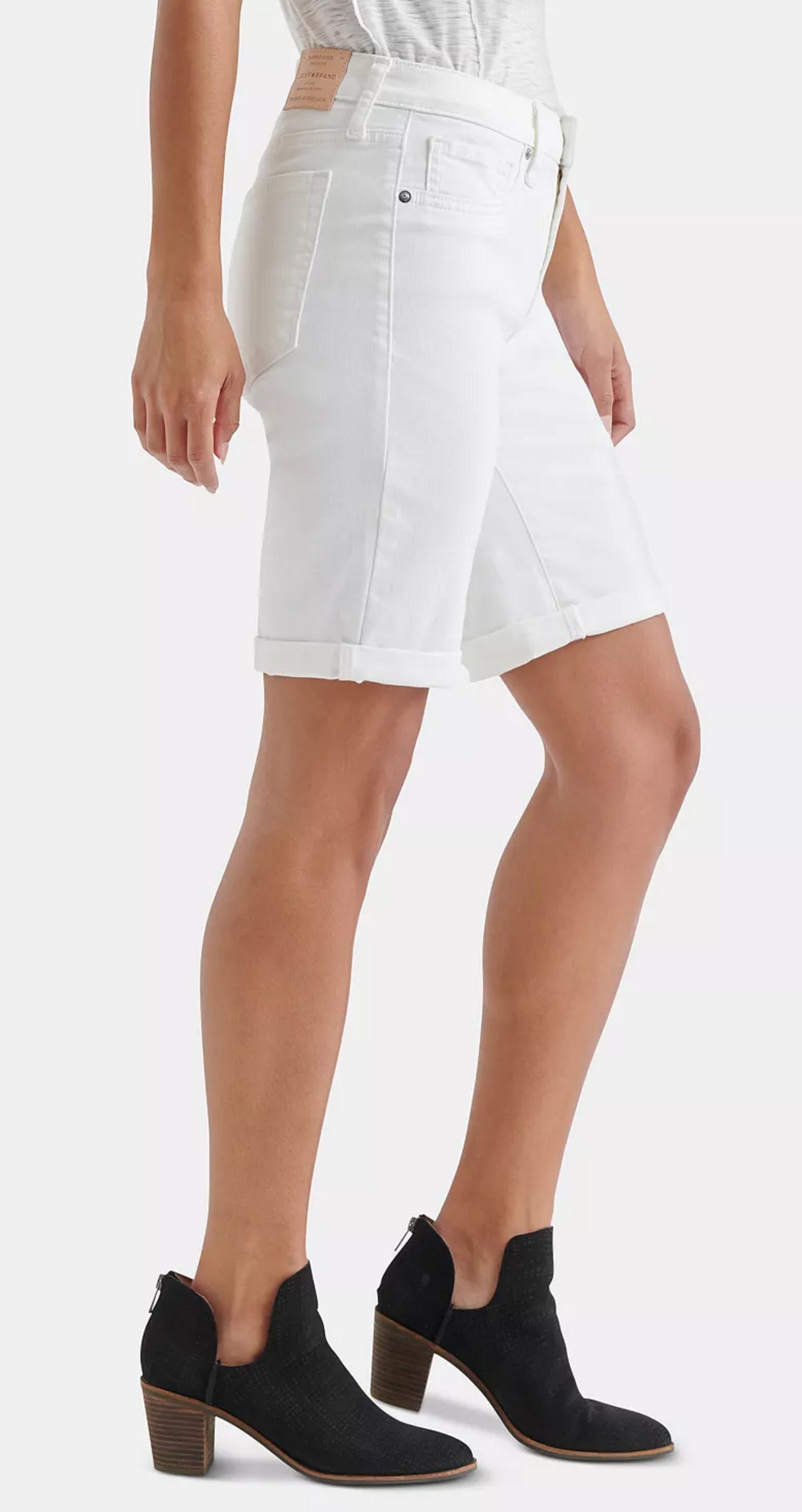 Bermuda Jeans Feminina Lucky Brand Branca Tamanho 30