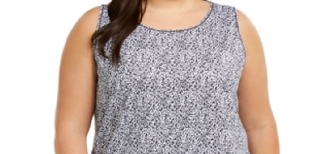 Camiseta regata feminina Ideology Fitness Mesh Inset preta/branca tamanho 3X