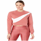 Nike Sportswear Swoosh Crew Fleece Feminino Vermelho Tamanho XS