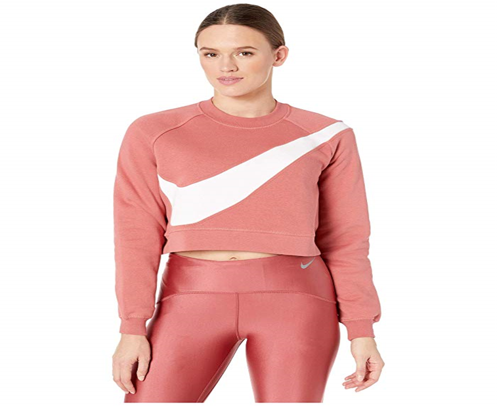 Nike Sportswear Swoosh Crew Fleece Feminino Vermelho Tamanho XS