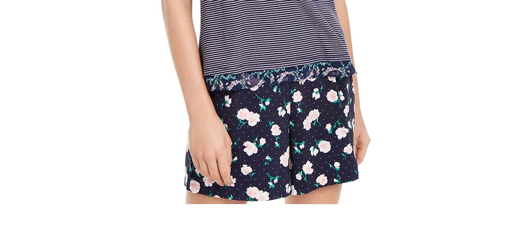 Blusa feminina de mangas esvoaçantes Garden da Maison Jules, azul, tamanho médio