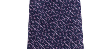 Gravata Calvin Klein Masculina Escher Geométrica Slim de Seda Azul/Rosa Tamanho Regular