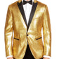 Blazer smoking grande e alto com lantejoulas e um botão da INC International Concepts, tamanho dourado 3XB