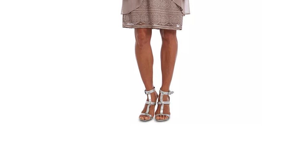 Vestido e jaqueta de renda femininos R &amp; M Richards - rosa, tamanho 14