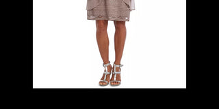 Vestido e jaqueta de renda femininos R &amp; M Richards - rosa, tamanho 14