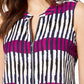 Blusa feminina Alfani sem mangas com zíper frontal, roxa, tamanho PS/M
