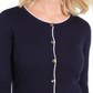 Karen Scott Cardigan Alexa Stripe Feminino Azul Tamanho - PS/M