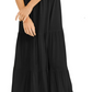 INC International Concepts Vestido midi peplum com corpete franzido feminino, preto, tamanho extrapequeno