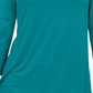 JM Collection Blusa feminina com ombros descobertos, azul, tamanho médio